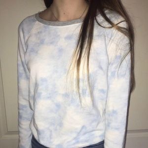 American Eagle Cloud Print Crewneck
